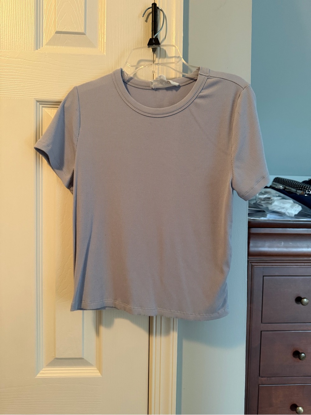 Women's Short Sleeve Cropped - Light Lavender